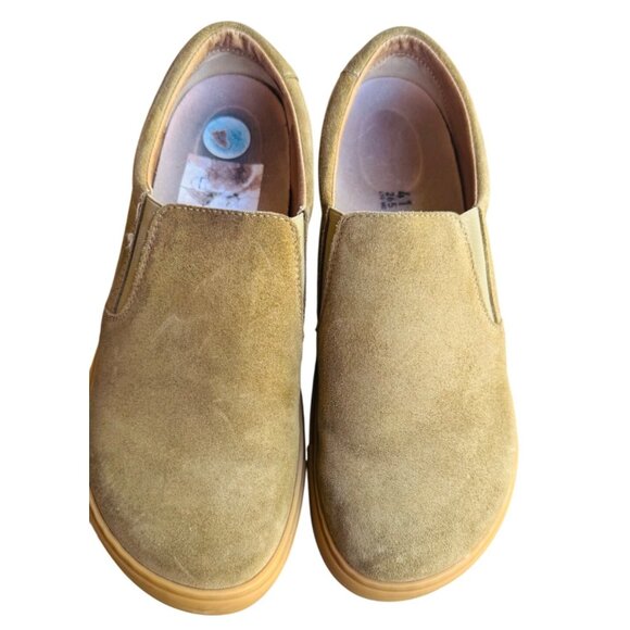 Birkenstock Oswego Size 41 US W 10/ M 8 Suede Leather Slip-On Shoes Olive Green - Picture 1 of 11